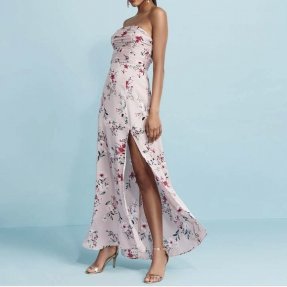 2/$25 Dynamite Shirred Strapless Maxi Dress NWT - Picture 1 of 5